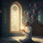 Ilustrasi-Seorang-Berdoa-Lawan-Bisikan-Syaitan