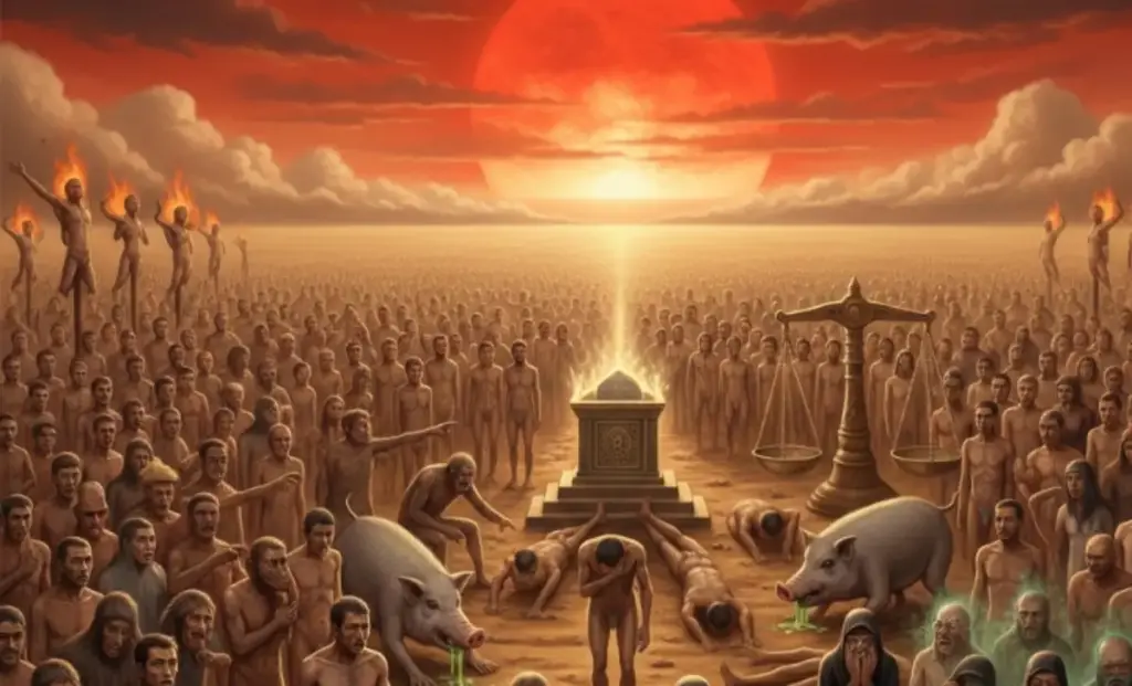 10 Rupa Manusia di Padang Mahsyar: Mengapa Ada yang Berwajah Monyet dan Babi? Ilustrasi-padang-mahsyar
