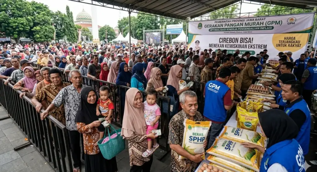 Statistik Cantik, Dompet Sulit? Bedah Klaim Penurunan Kemiskinan Jabar di Mata Warga Cirebon Gerakan-Pangan-Murah