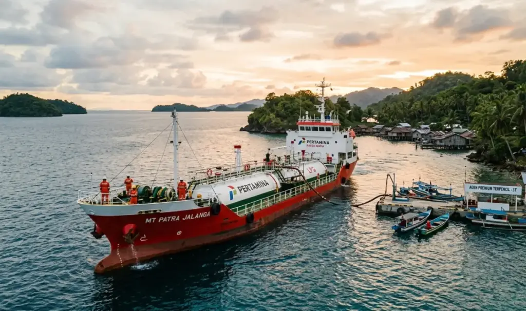 Jembatan Energi di Tengah Samudra: Strategi Patra Niaga Tembus 57 Titik Buta Indonesia Kapal-Tanker-Pertamina-Patra-Niaga