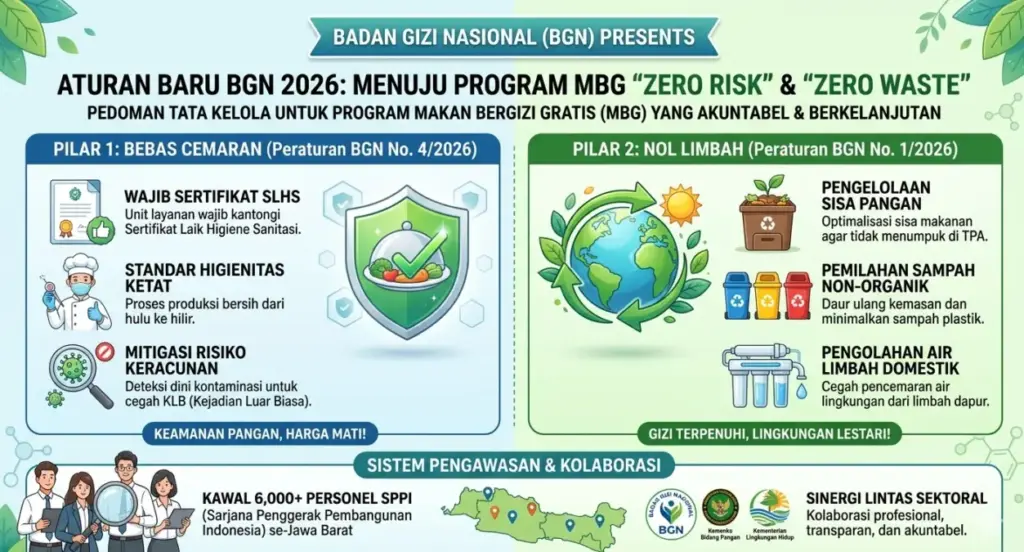 Aturan Baru BGN Terbit: Program Makan Bergizi Kini Wajib Nol Limbah dan Bebas Cemaran Infografis-Aturan-Baru-MBG