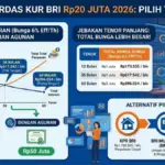 ​Pinjam Rp20 Juta Cicilan Cuma Rp390 Ribuan, Cek Simulasi KUR BRI 2026 dan Jebakan Tenor Panjang