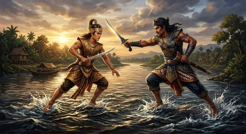 Tragedi Sungai Ketapang Ragas, Duel Maut Senopati Galuh dan Murid Syekh Magelung Sakti